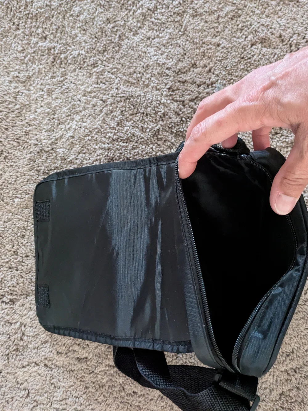 Black Mens Crossbody Shoulder Bag